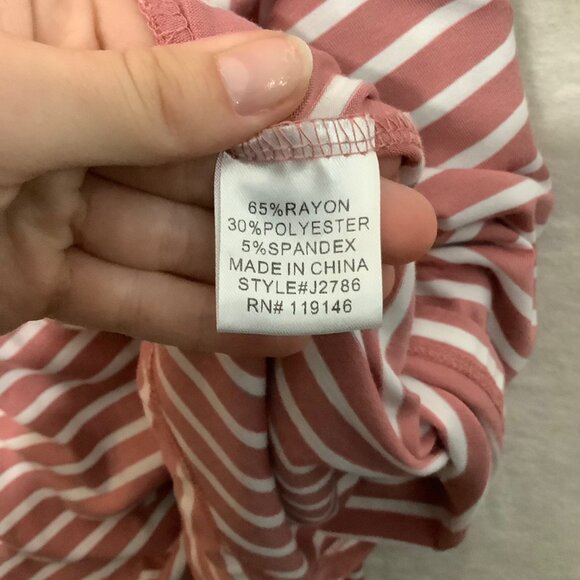 JODIFL Striped Pink White Short-Sleeve A-Line Dress Women Small Keyhole NEW NWT - Picture 5 of 9